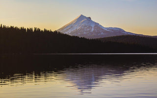 Klamath Lake with Mount McLoughlin in the background.